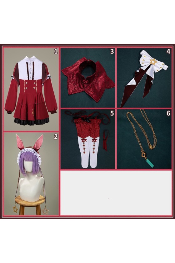 2XXT Cosplay Uma Musume Pretty Derby Red Desire Divine Raiment Race Outfit Cosplay Costume